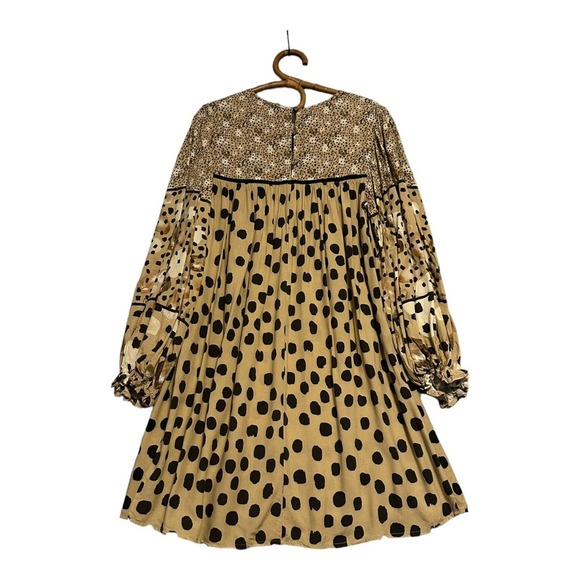 Anthropologie | Conditions Apply | Spotted Animal Print Long Sleeve Mini Dress S - Picture 5 of 10